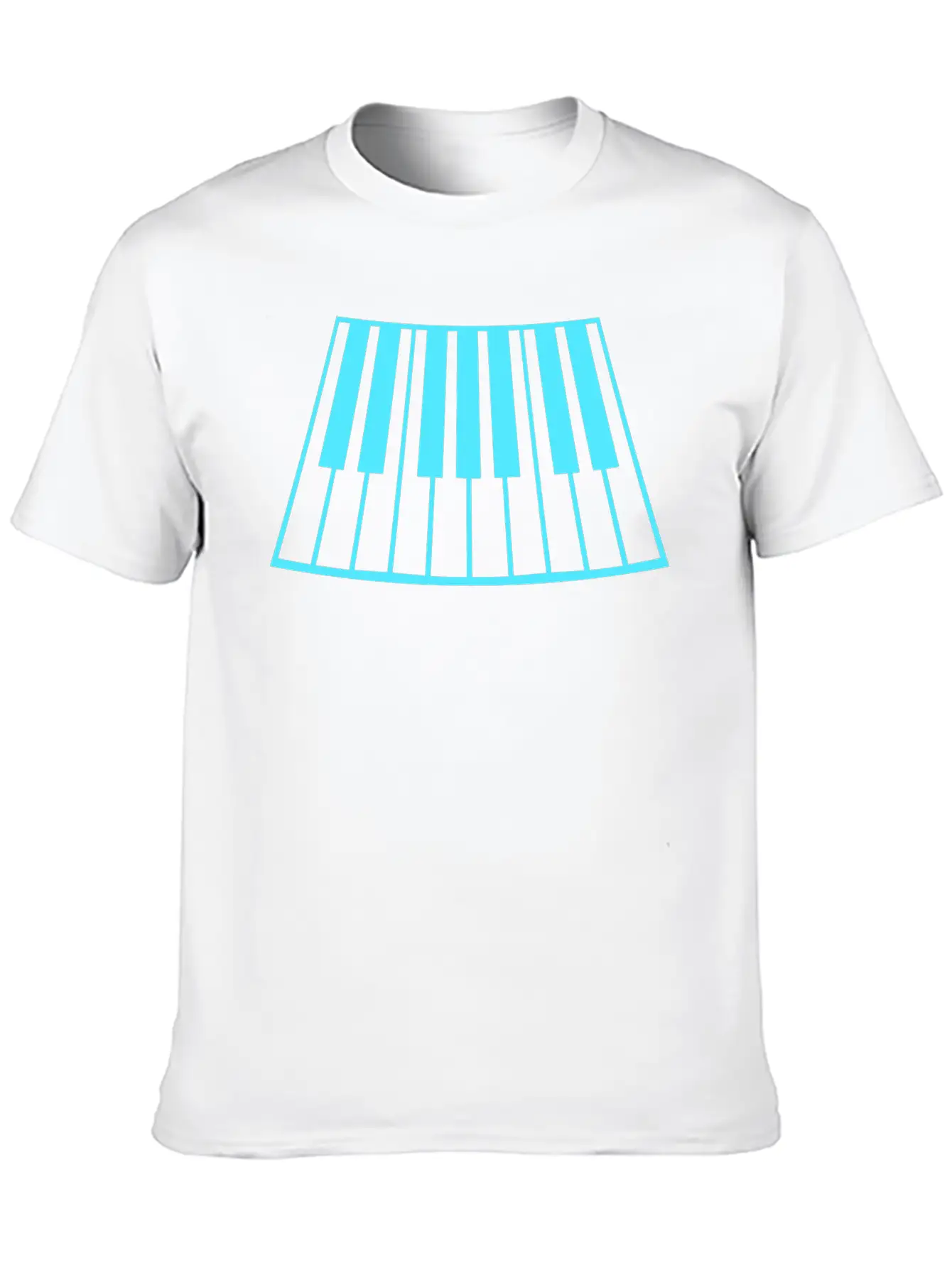 Grand Piano Organ Synthesizer Keyboard Music Logo Unisex Short Sleeve Soft Cotton T-Shirt – Casual Everyday Wear