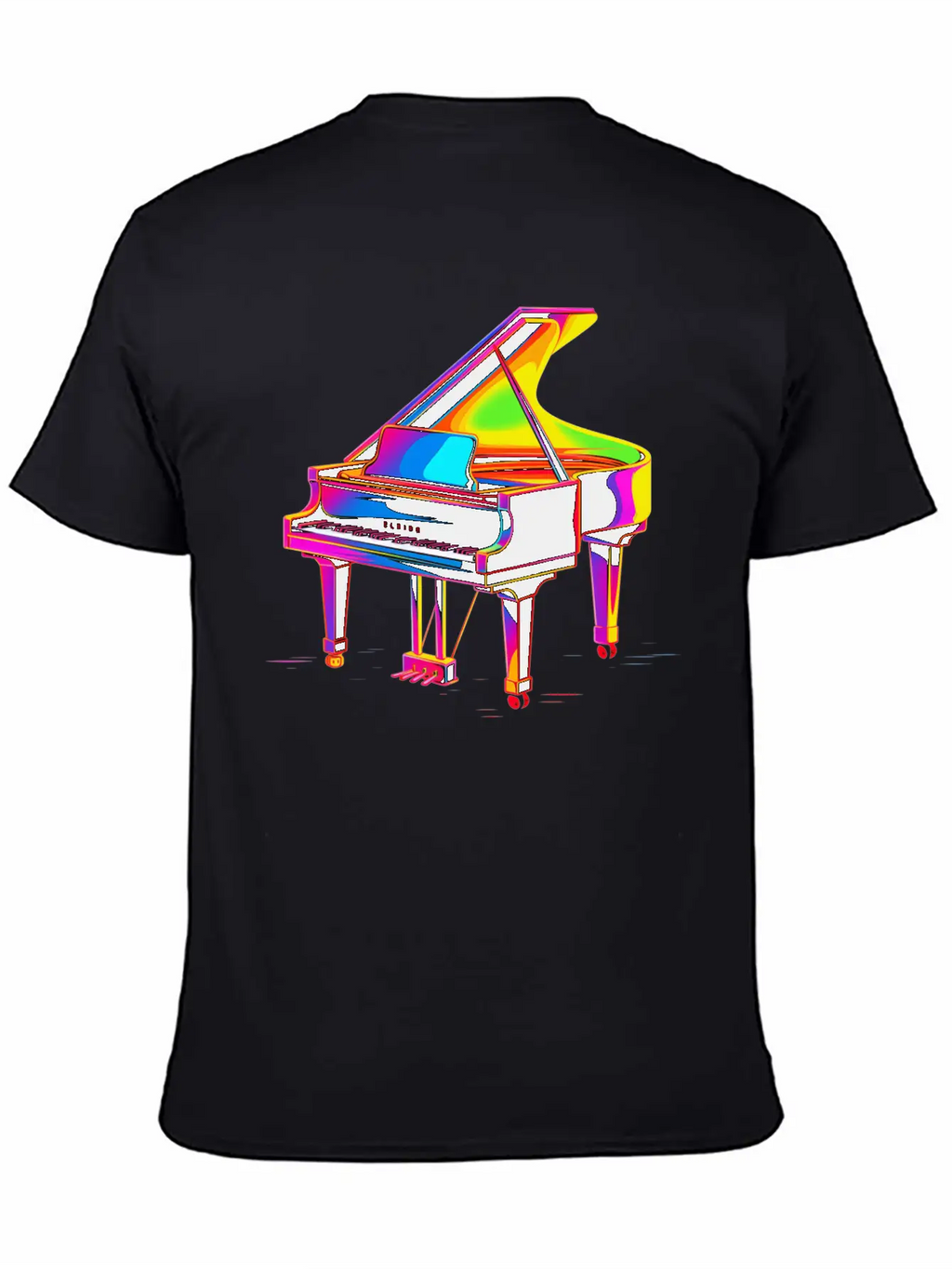 Grand Piano Retrowave Unisex Casual T-Shirt – Clean Design For Daily Comfort
