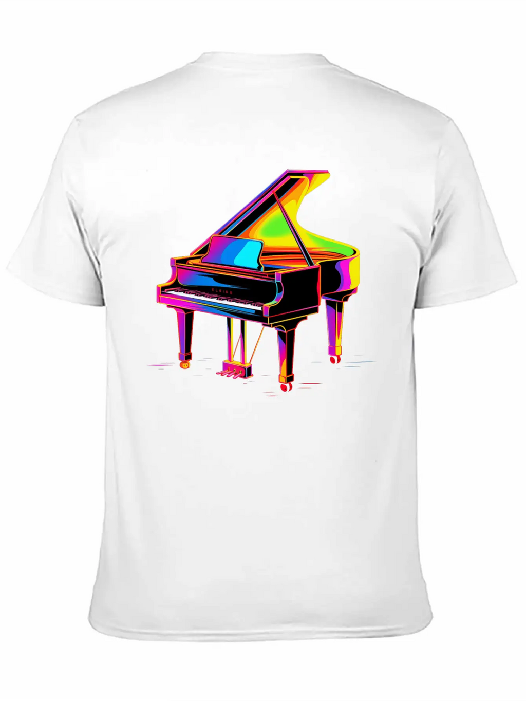 Grand Piano Retrowave Unisex Casual T-Shirt – Clean Design For Daily Comfort