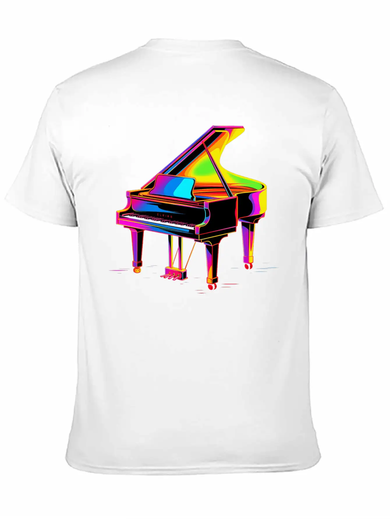 Grand Piano Retrowave Unisex Casual T-Shirt – Clean Design For Daily Comfort