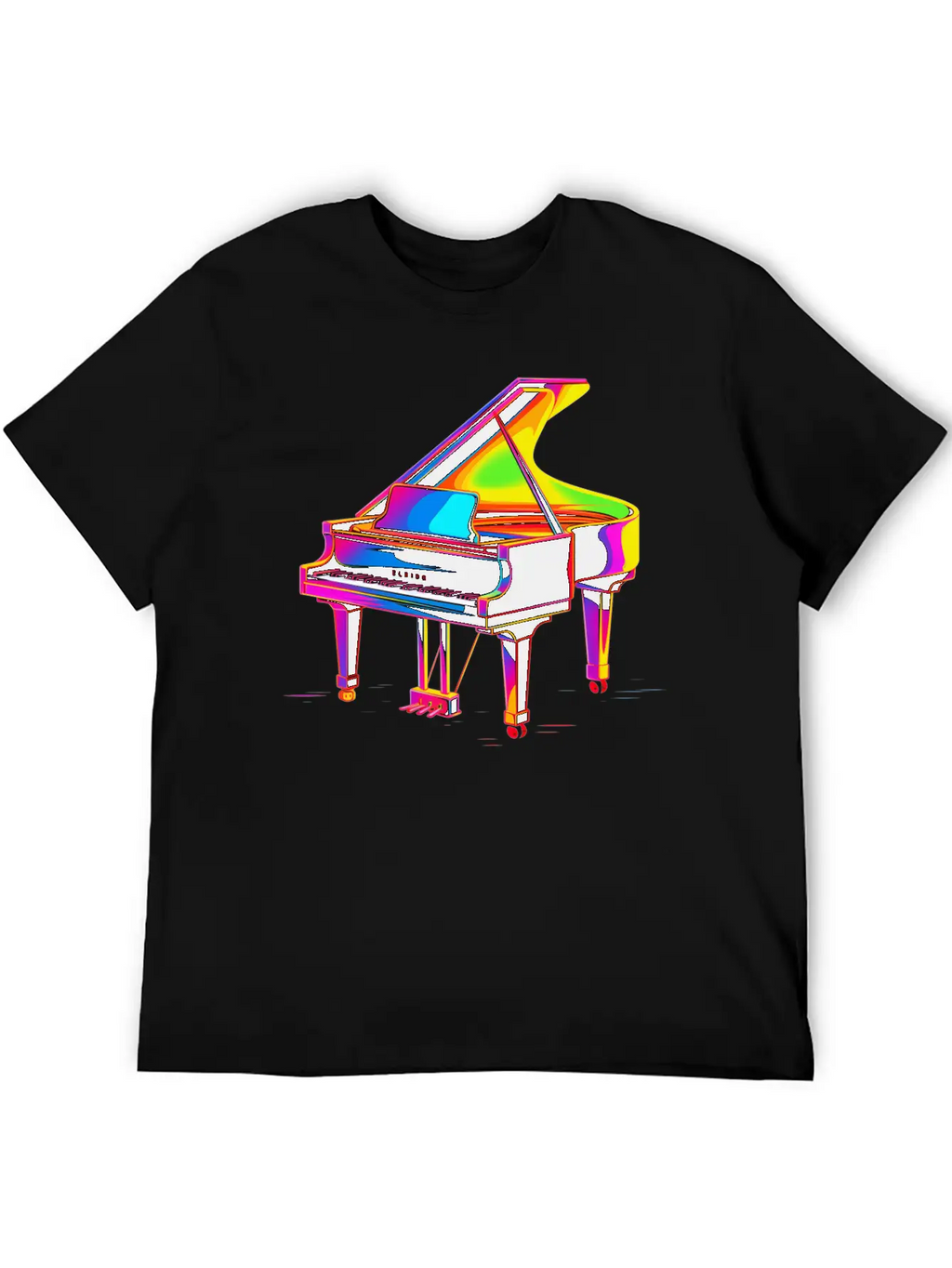 Grand Piano Retrowave Unisex Casual T-Shirt – Clean Design For Daily Comfort