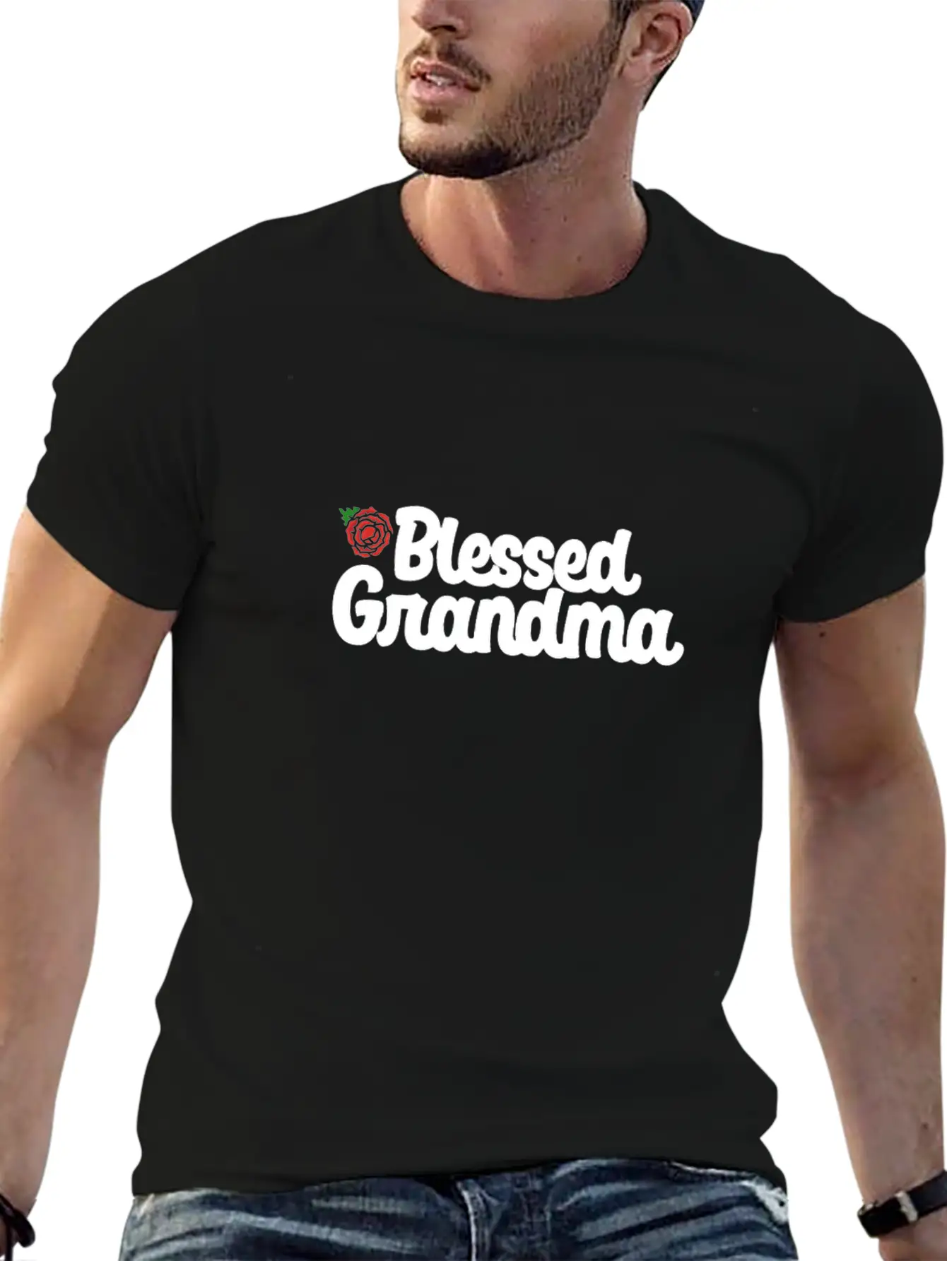 Grandma Blessed Breathable Soft Cotton T-Shirt – Timeless Casual Look