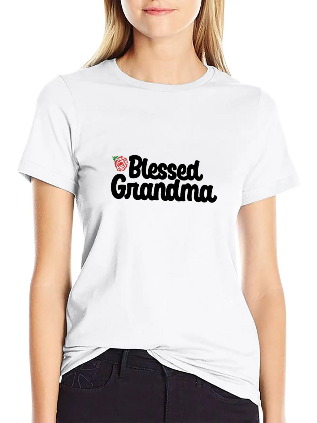 Grandma Blessed Breathable Soft Cotton T-Shirt – Timeless Casual Look