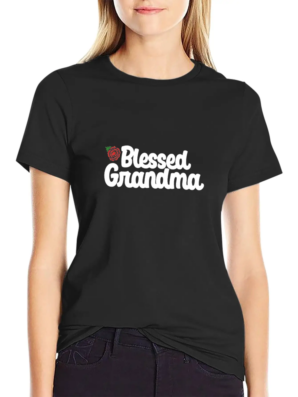 Grandma Blessed Breathable Soft Cotton T-Shirt – Timeless Casual Look
