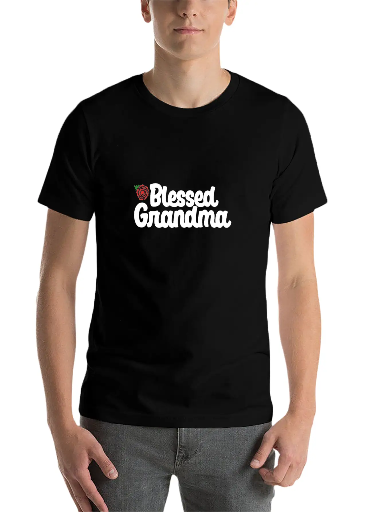 Grandma Blessed Breathable Soft Cotton T-Shirt – Timeless Casual Look