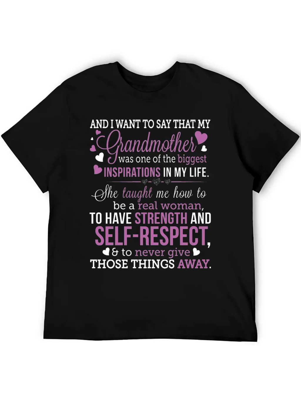 Grandmother - She's One Of The Biggest Inspirati Stylish Everyday T-Shirt – Unisex Basic Cotton Tee
