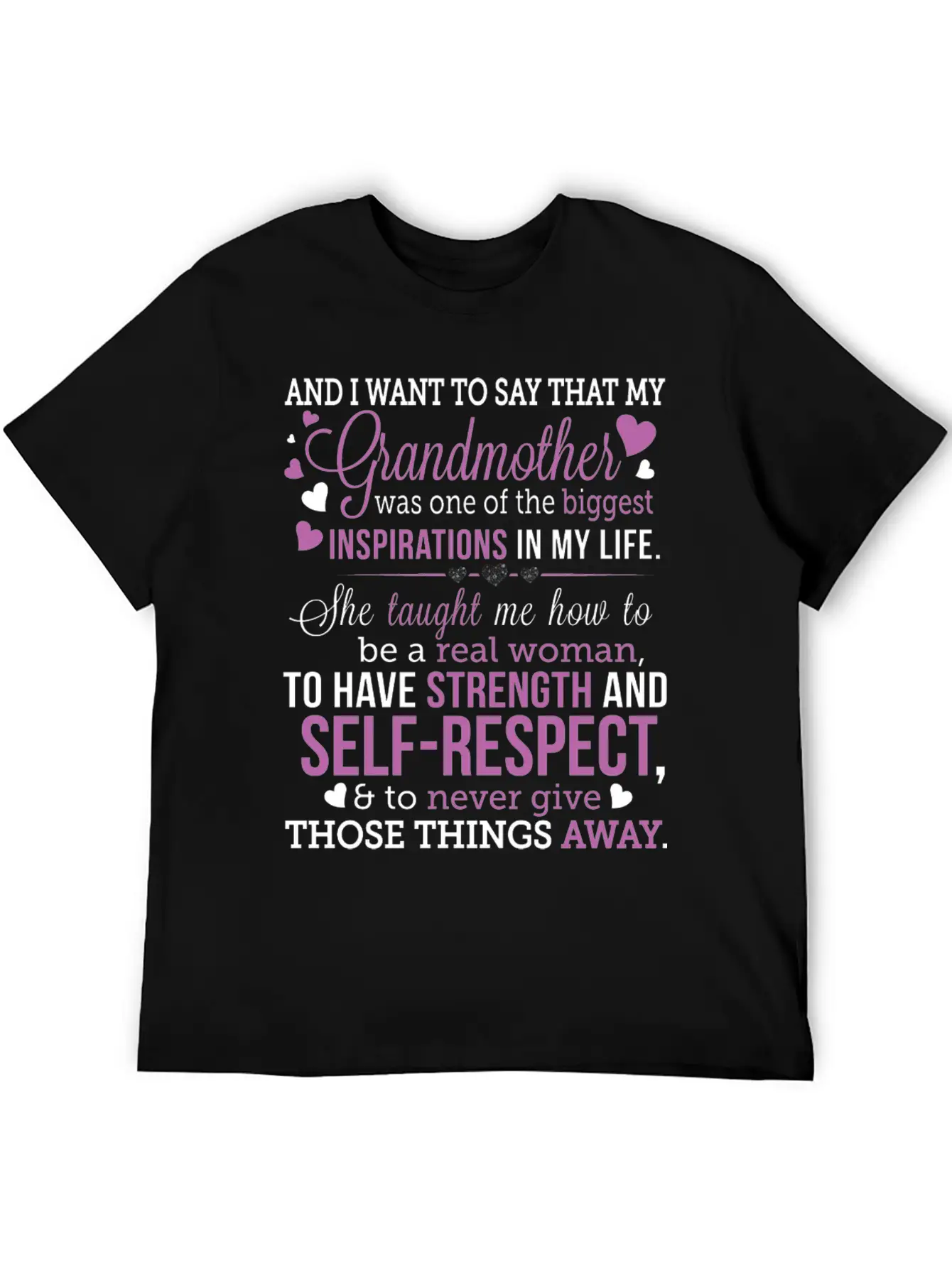 Grandmother - She's One Of The Biggest Inspirati Stylish Everyday T-Shirt – Unisex Basic Cotton Tee
