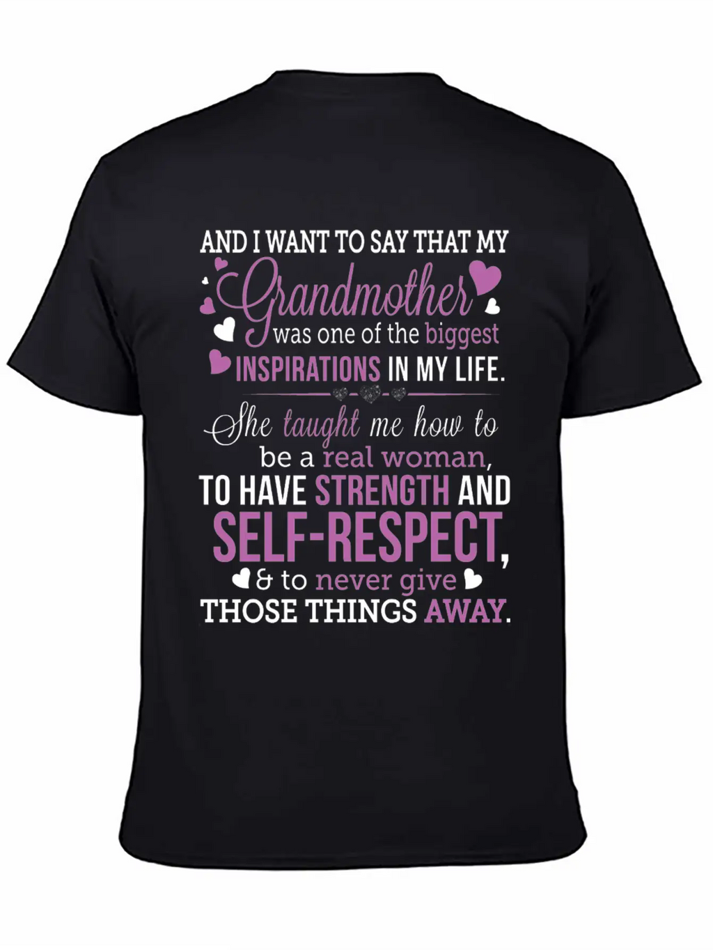 Grandmother - She's One Of The Biggest Inspirati Stylish Everyday T-Shirt – Unisex Basic Cotton Tee