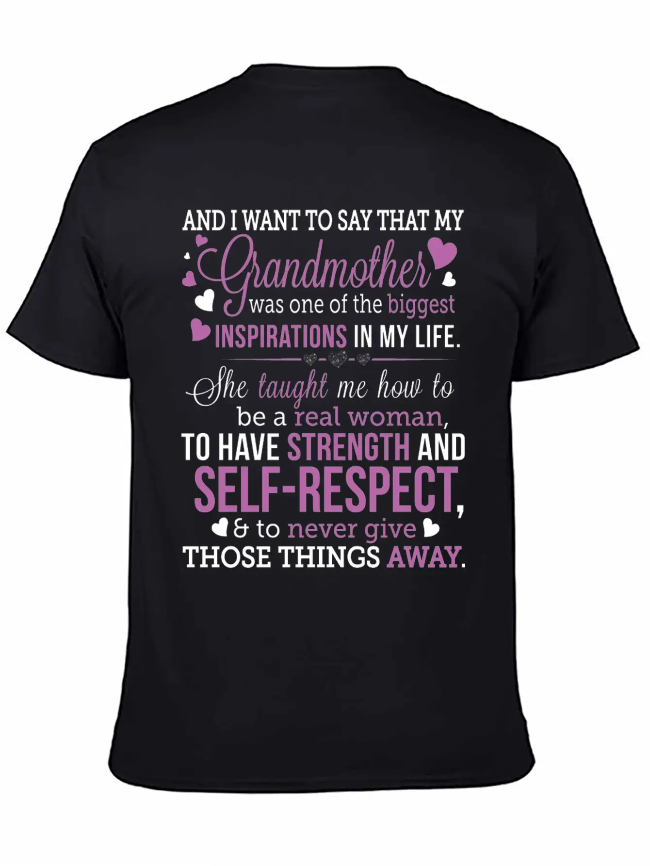 Grandmother - She's One Of The Biggest Inspirati Stylish Everyday T-Shirt – Unisex Basic Cotton Tee