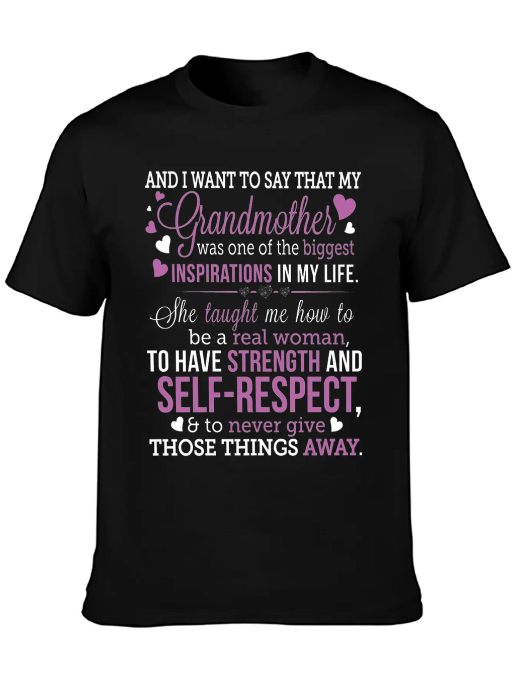 Grandmother - She's One Of The Biggest Inspirati Stylish Everyday T-Shirt – Unisex Basic Cotton Tee