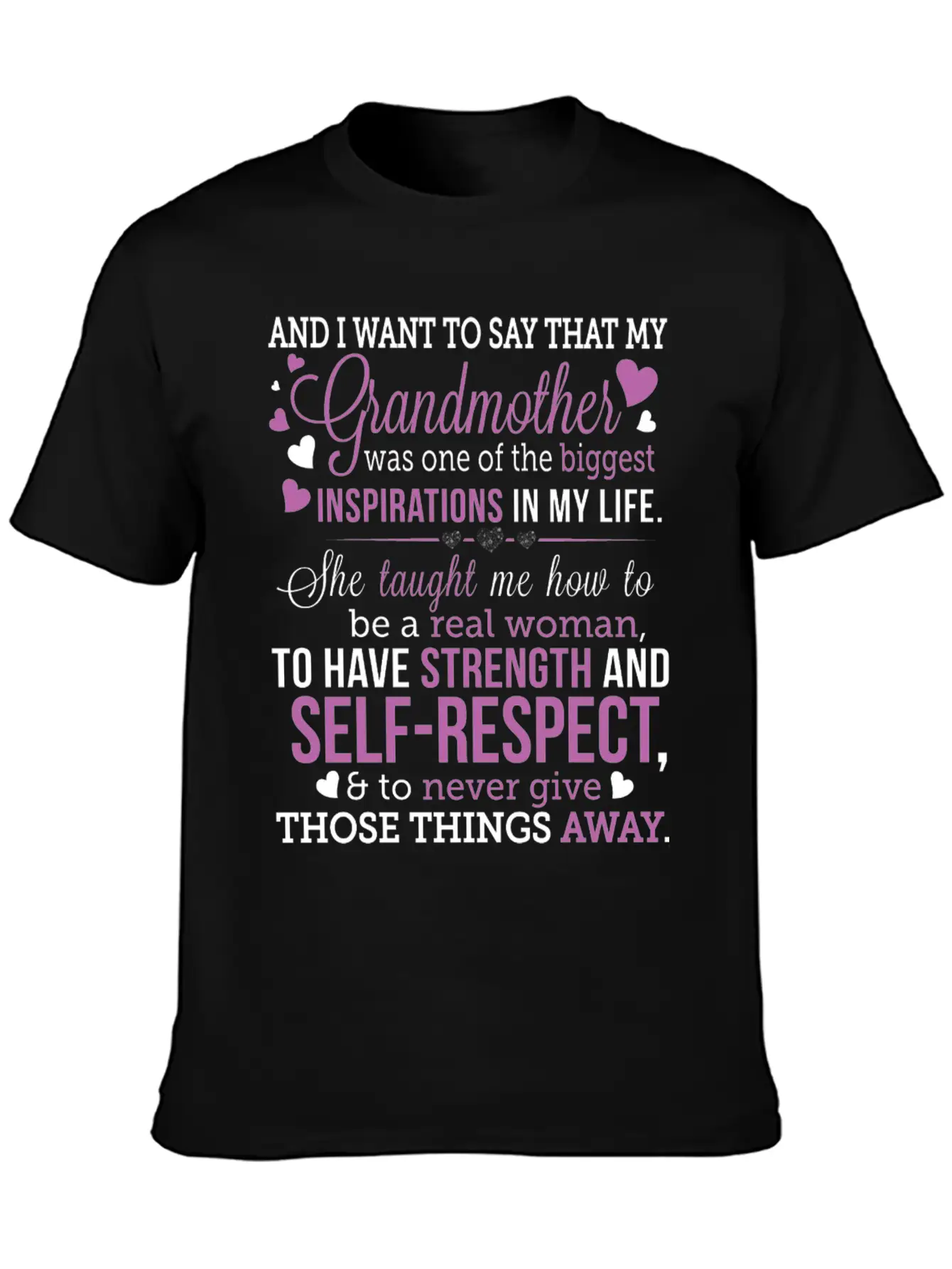 Grandmother - She's One Of The Biggest Inspirati Stylish Everyday T-Shirt – Unisex Basic Cotton Tee