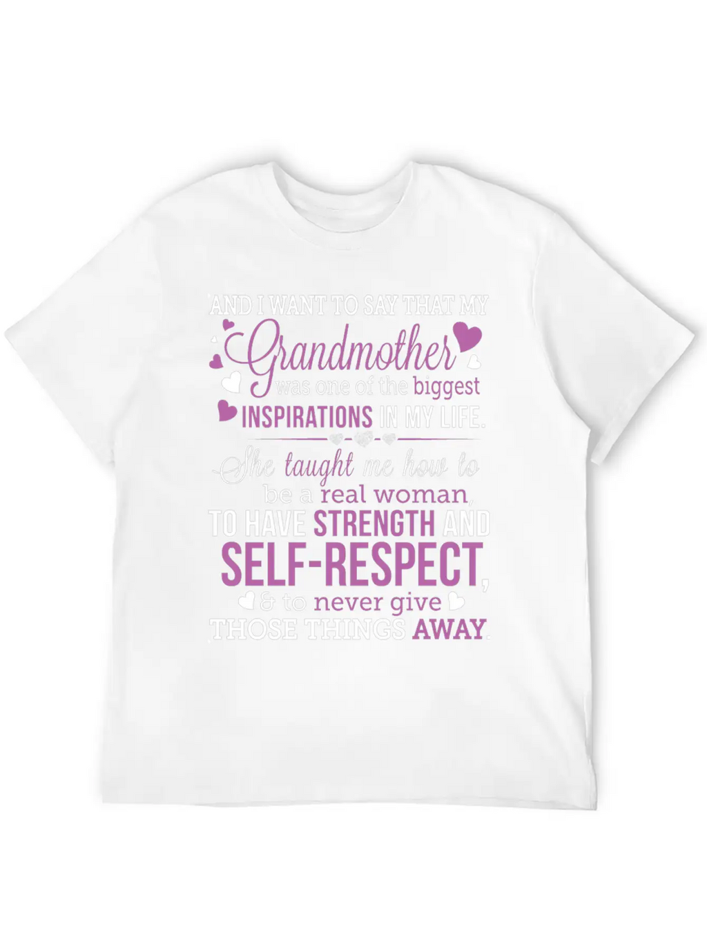 Grandmother - She's One Of The Biggest Inspirati Stylish Everyday T-Shirt – Unisex Basic Cotton Tee