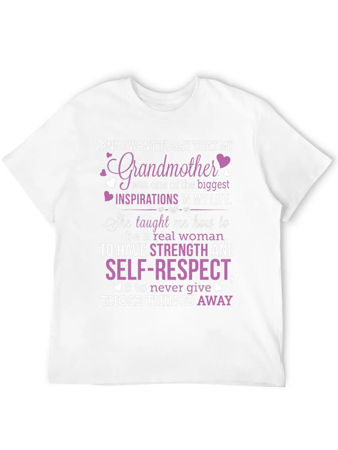 Grandmother - She's One Of The Biggest Inspirati Stylish Everyday T-Shirt – Unisex Basic Cotton Tee