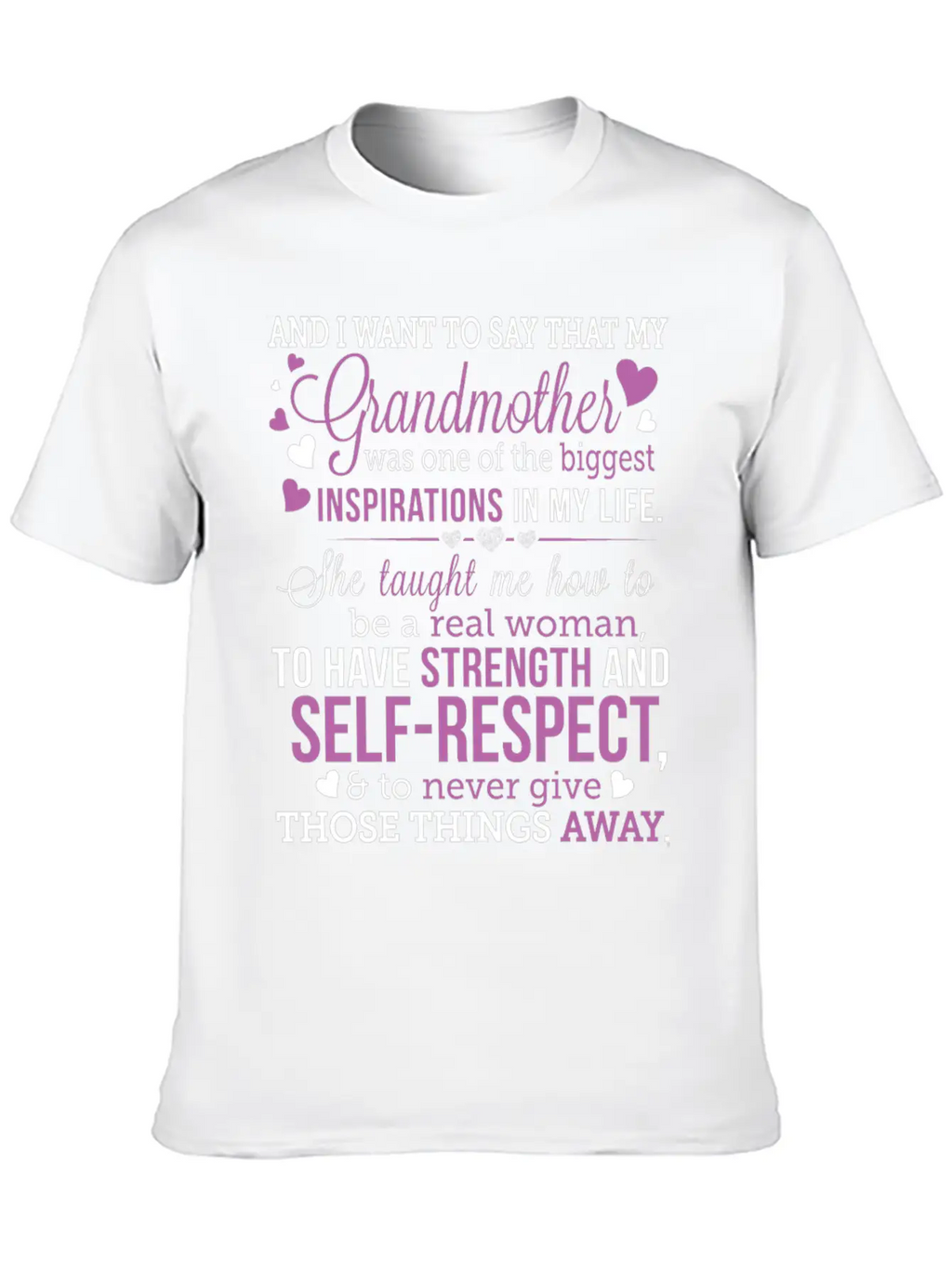 Grandmother - She's One Of The Biggest Inspirati Stylish Everyday T-Shirt – Unisex Basic Cotton Tee