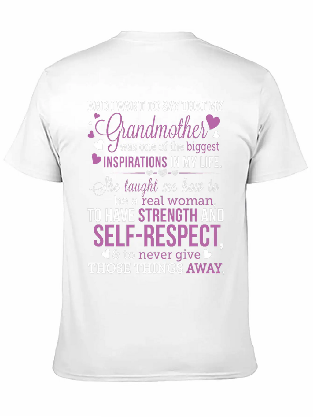 Grandmother - She's One Of The Biggest Inspirati Stylish Everyday T-Shirt – Unisex Basic Cotton Tee