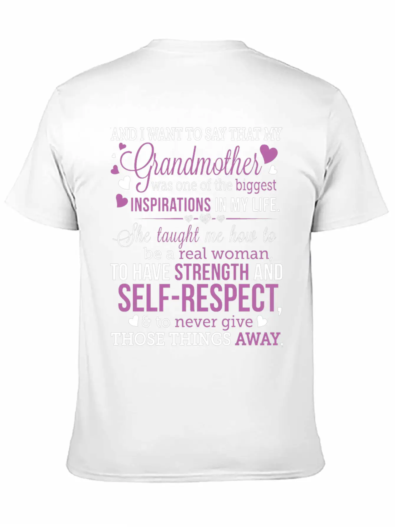 Grandmother - She's One Of The Biggest Inspirati Stylish Everyday T-Shirt – Unisex Basic Cotton Tee