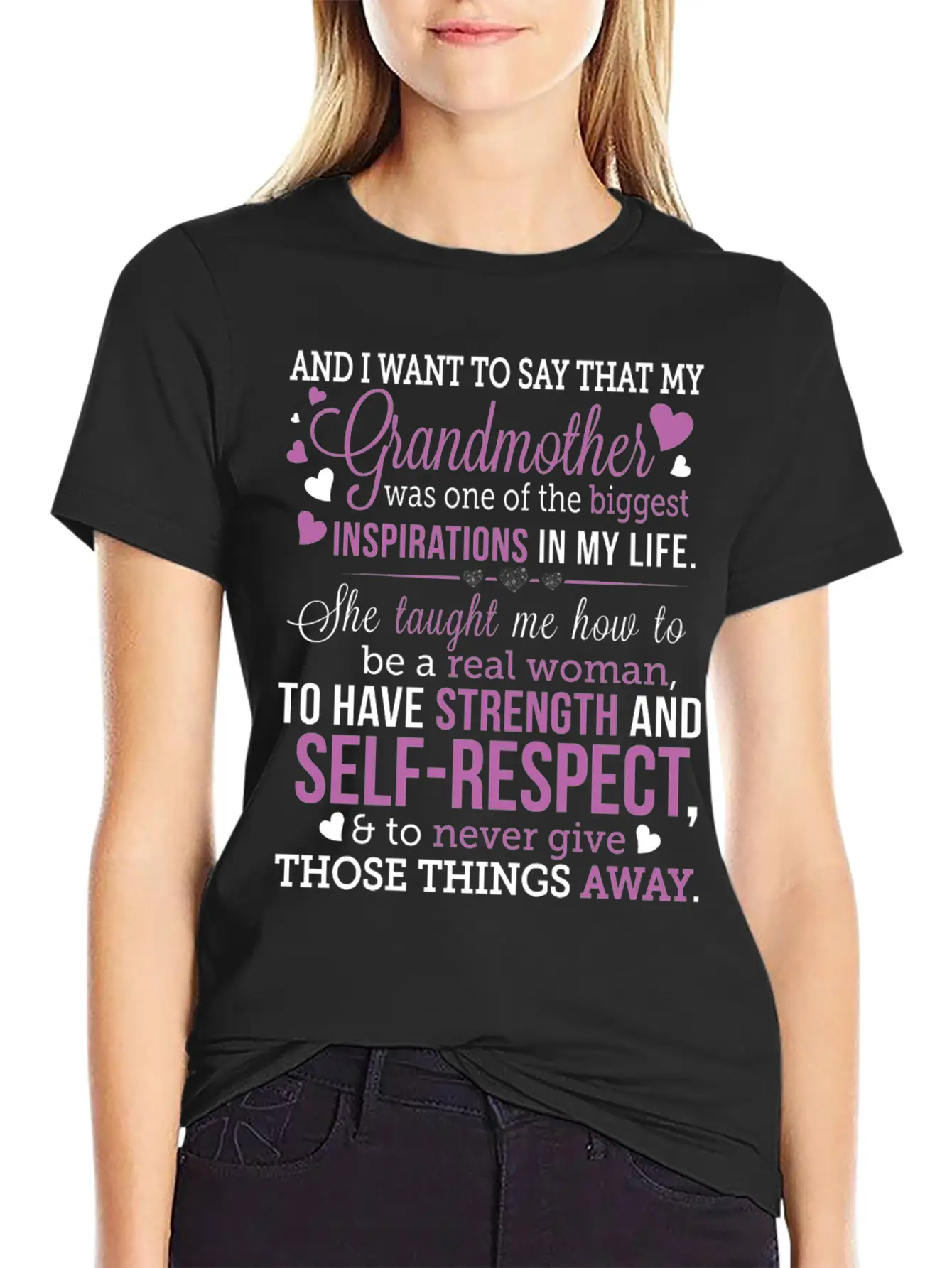 Grandmother - She's One Of The Biggest Inspirati Stylish Everyday T-Shirt – Unisex Basic Cotton Tee