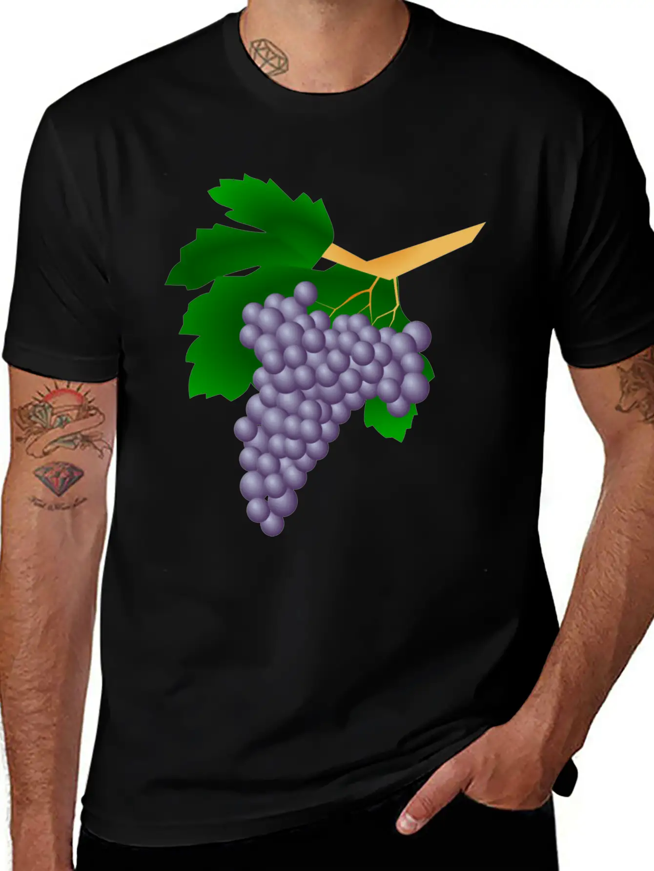 Grapes Trauben Wine Weintrauben Fruits Fruechte38 Unisex Casual T-Shirt – Clean Design For Daily Comfort