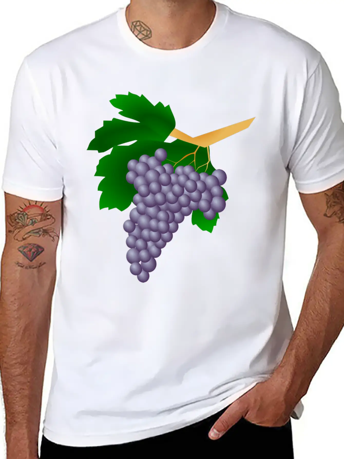 Grapes Trauben Wine Weintrauben Fruits Fruechte38 Unisex Casual T-Shirt – Clean Design For Daily Comfort