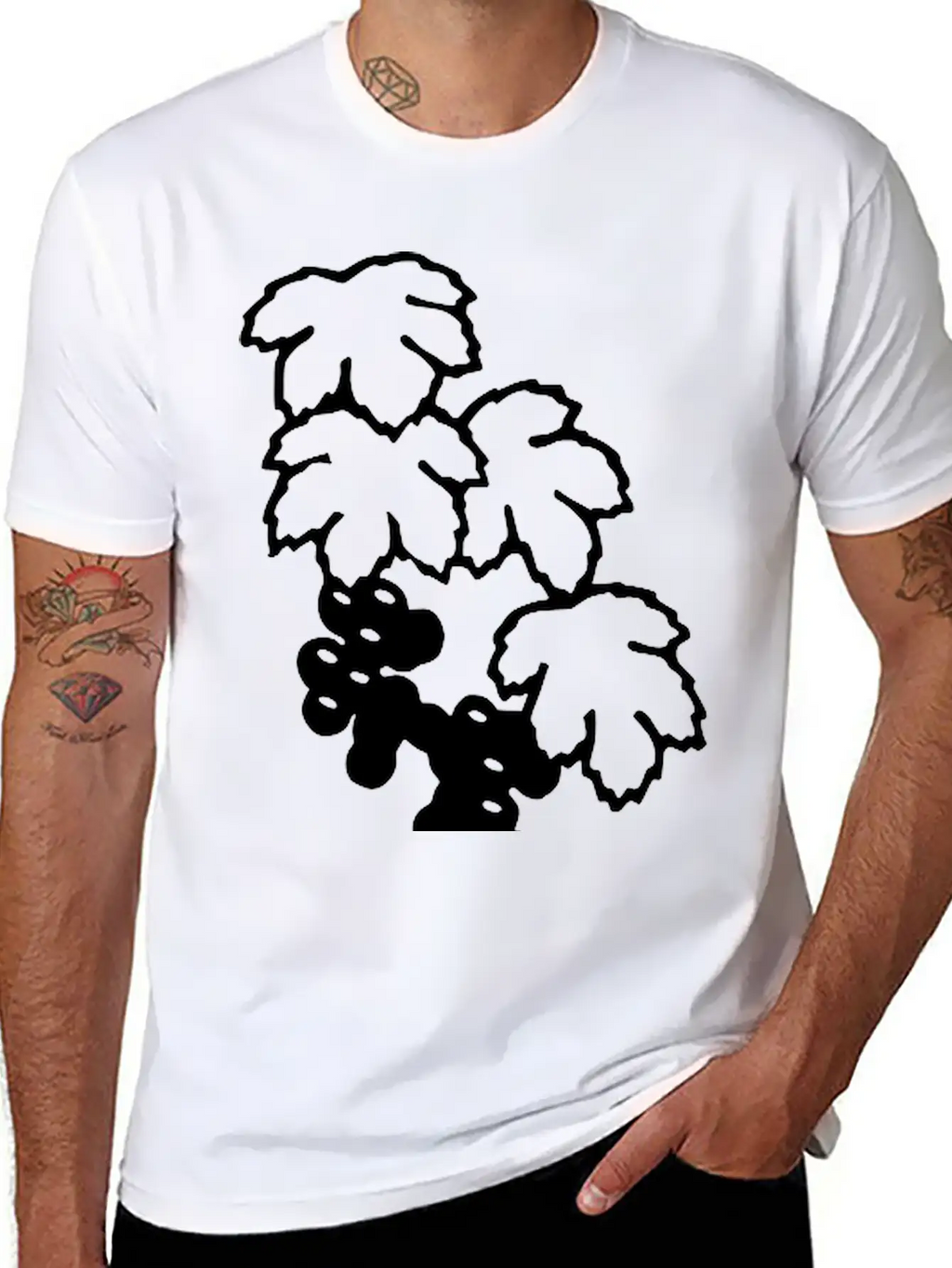 Grapes Unisex Short Sleeve Soft Cotton T-Shirt – Casual Everyday Wear