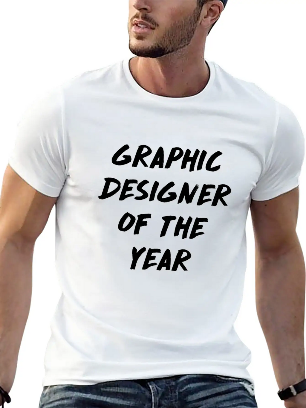 Graphic Designer Of The Year Computer Nerd Geek Unisex Short Sleeve Soft Cotton T-Shirt – Casual Everyday Wear