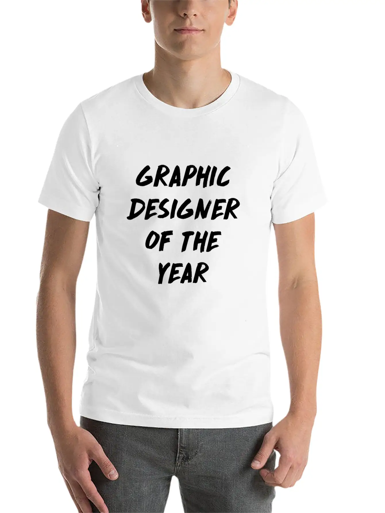 Graphic Designer Of The Year Computer Nerd Geek Unisex Short Sleeve Soft Cotton T-Shirt – Casual Everyday Wear