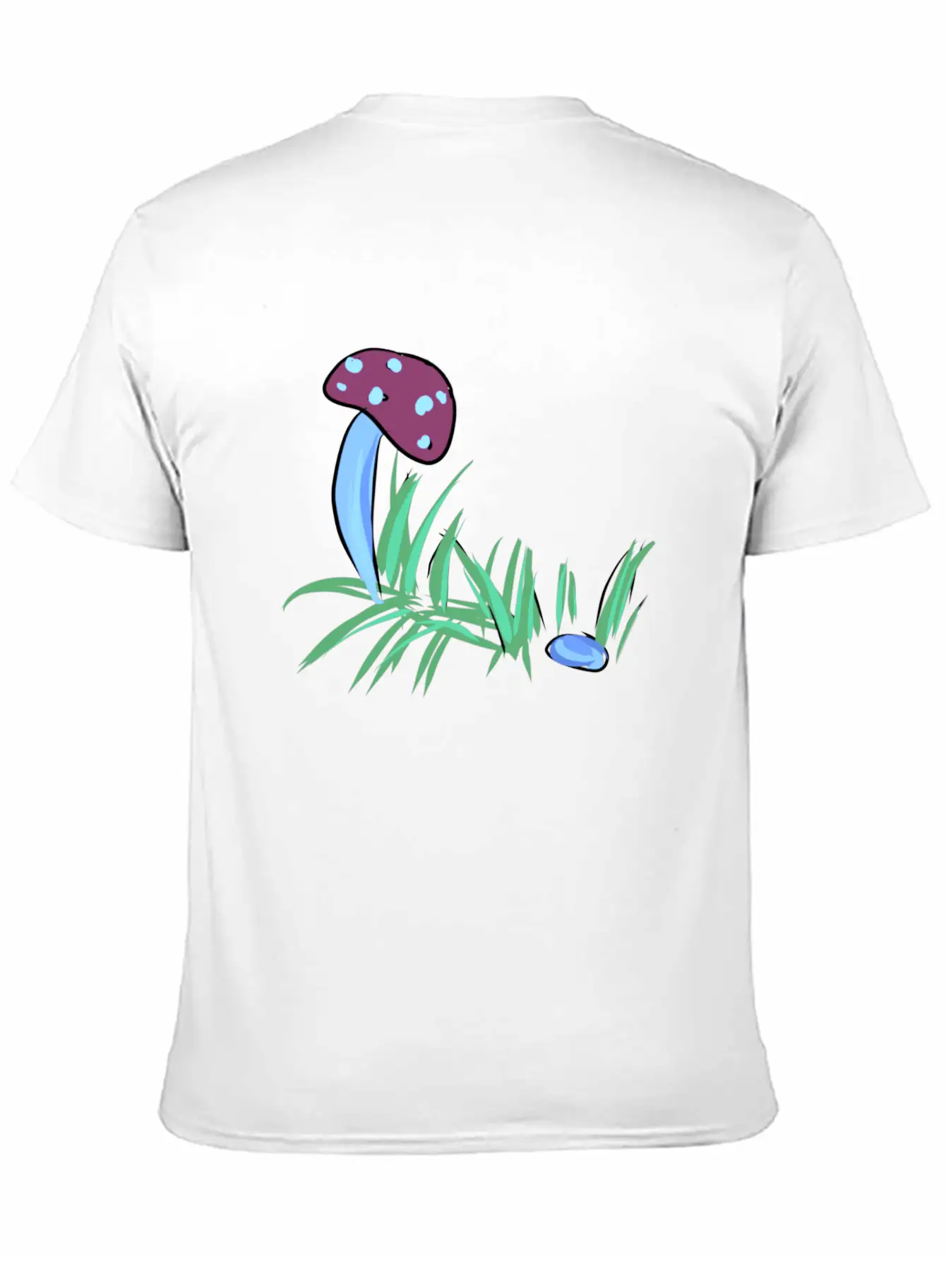 Grass Nature Mushroom Nature Stone Blue Unisex Casual T-Shirt – Clean Design For Daily Comfort