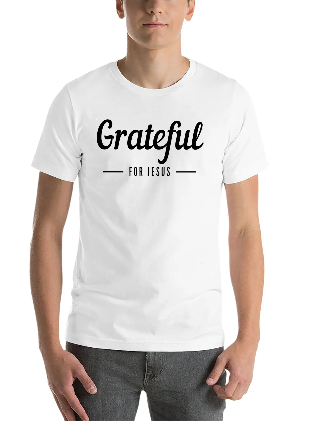 Grateful For Jesus Unisex Casual T-Shirt – Clean Design For Daily Comfort