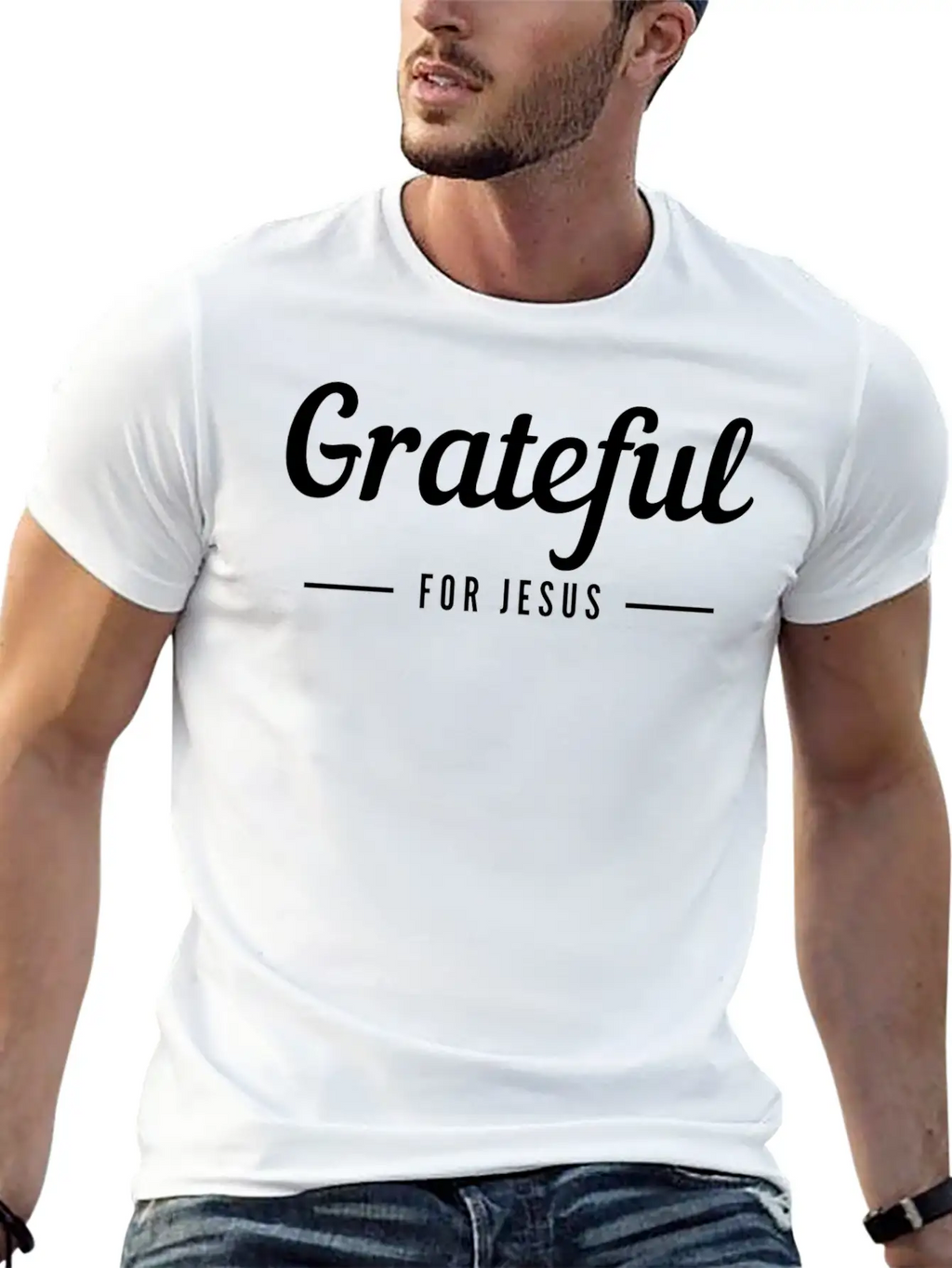 Grateful For Jesus Unisex Casual T-Shirt – Clean Design For Daily Comfort