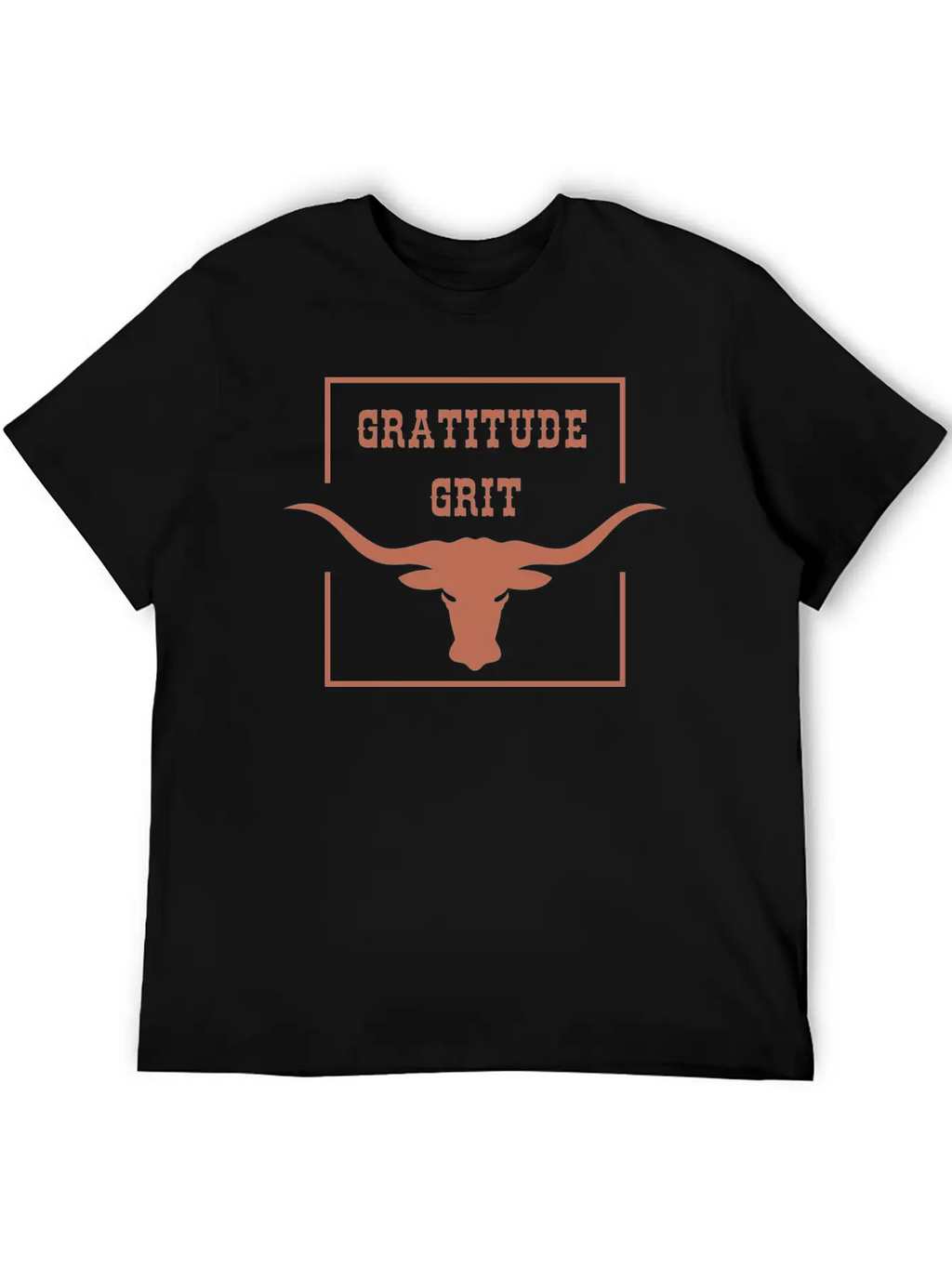 Gratitude And Grit Western Bighorn Unisex Casual T-Shirt – Clean Design For Daily Comfort