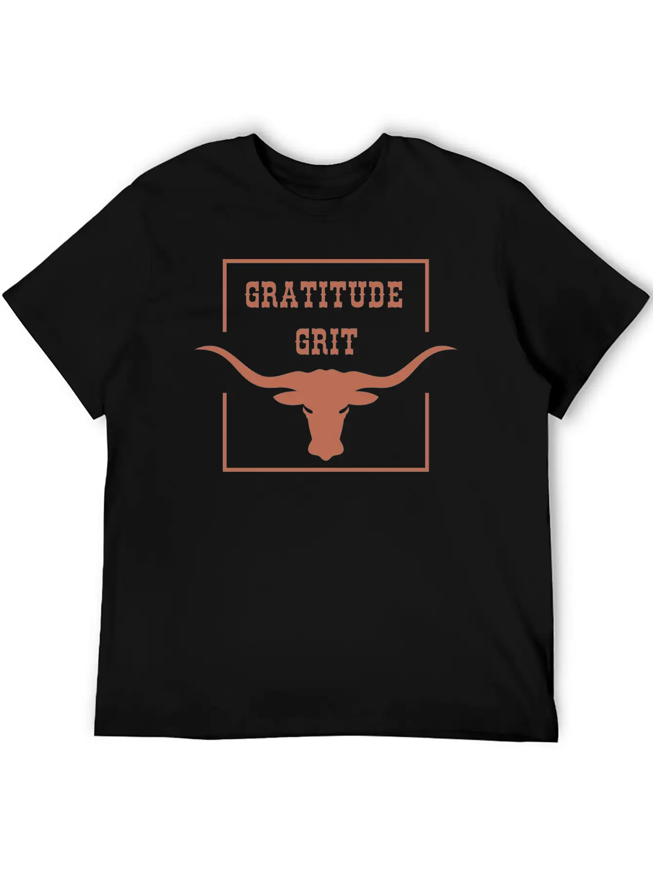 Gratitude And Grit Western Bighorn Unisex Casual T-Shirt – Clean Design For Daily Comfort