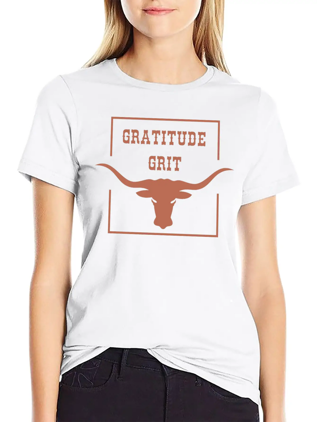 Gratitude And Grit Western Bighorn Unisex Casual T-Shirt – Clean Design For Daily Comfort