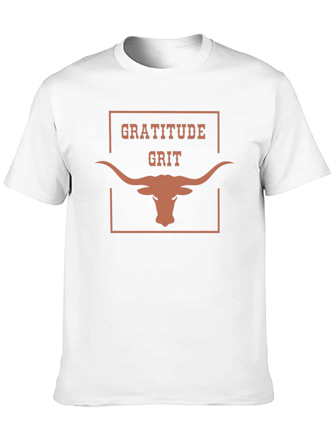 Gratitude And Grit Western Bighorn Unisex Casual T-Shirt – Clean Design For Daily Comfort
