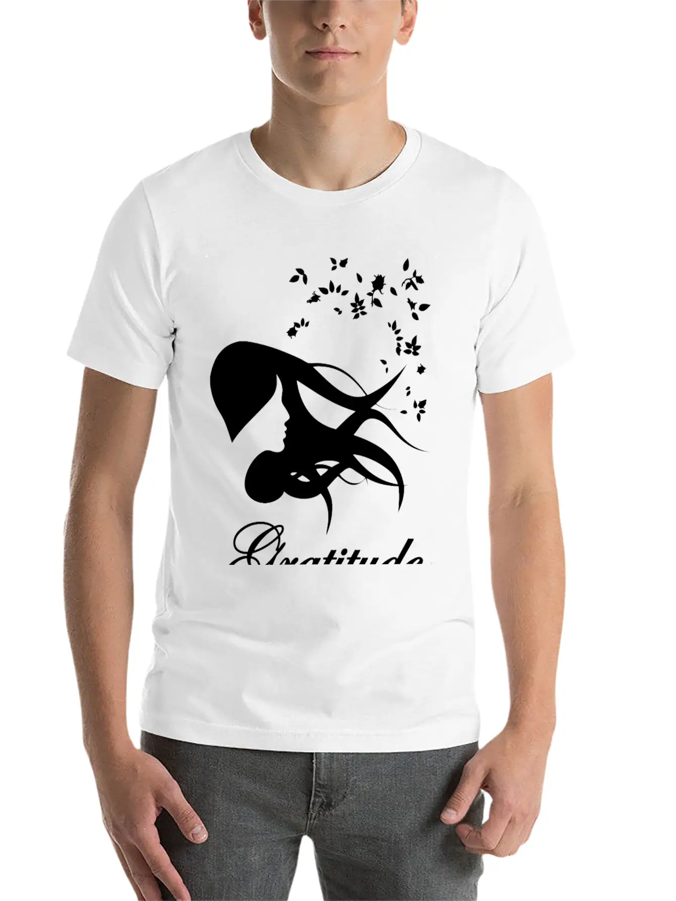 Gratitude Wite Unisex Casual T-Shirt – Clean Design For Daily Comfort