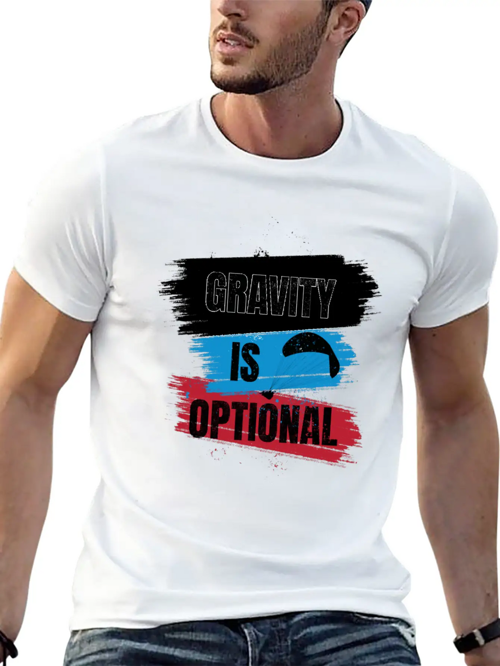 Gravity Is Optional Unisex Casual T-Shirt – Clean Design For Daily Comfort
