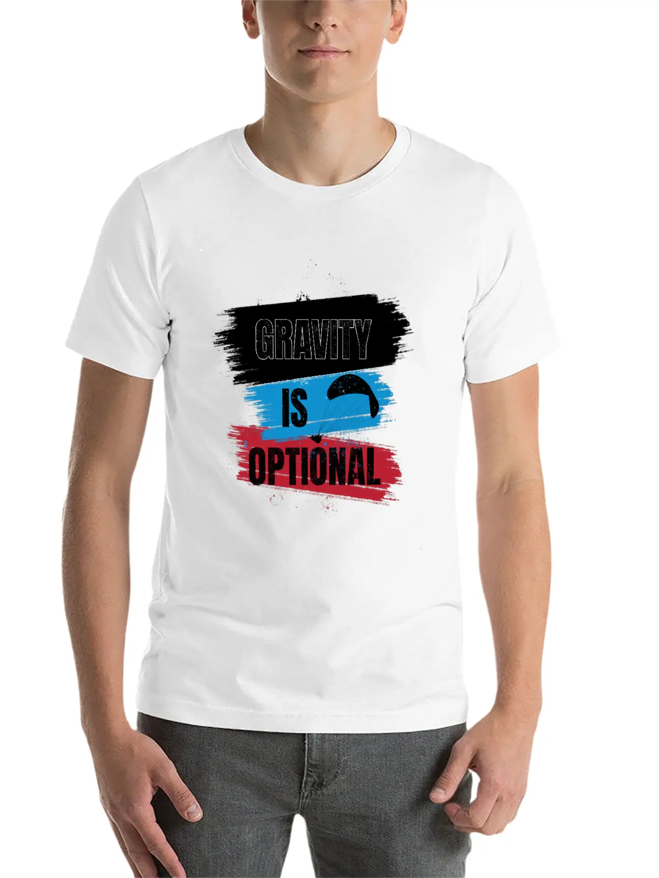 Gravity Is Optional Unisex Casual T-Shirt – Clean Design For Daily Comfort