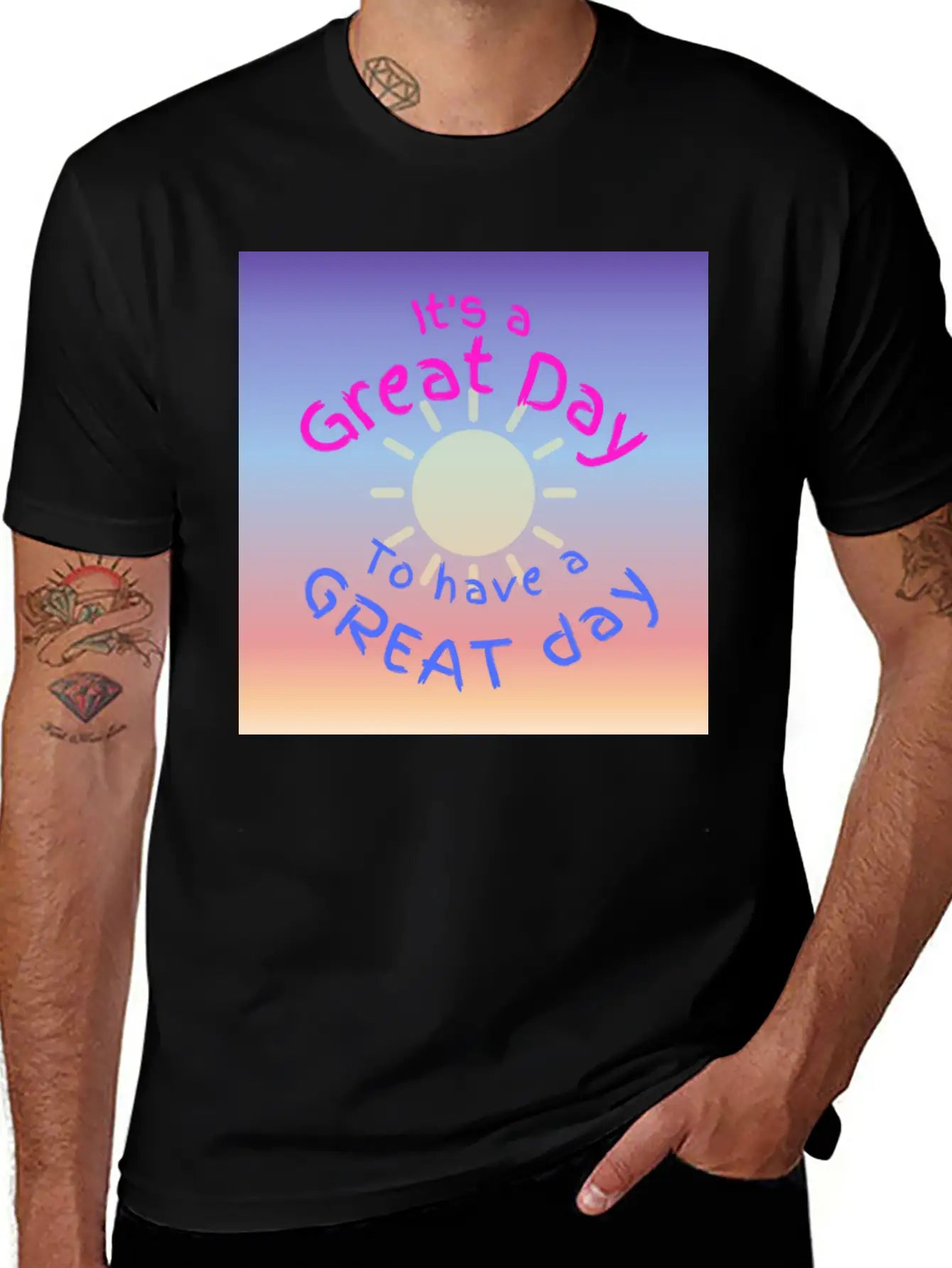 Great Day For A Great Day Breathable Soft Cotton T-Shirt – Timeless Casual Look