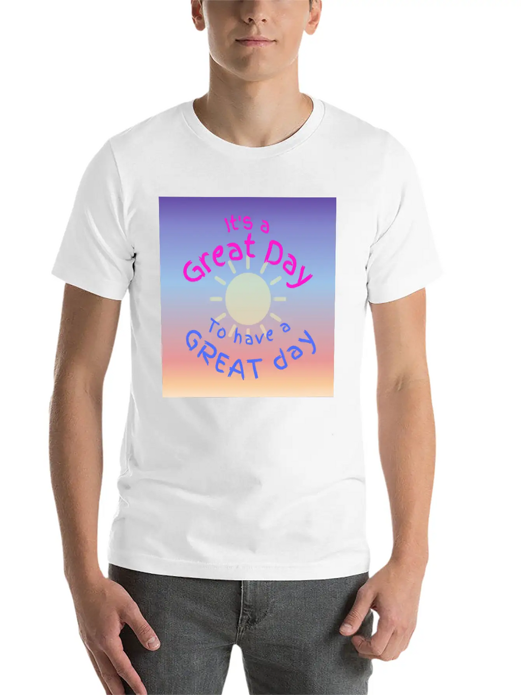 Great Day For A Great Day Breathable Soft Cotton T-Shirt – Timeless Casual Look