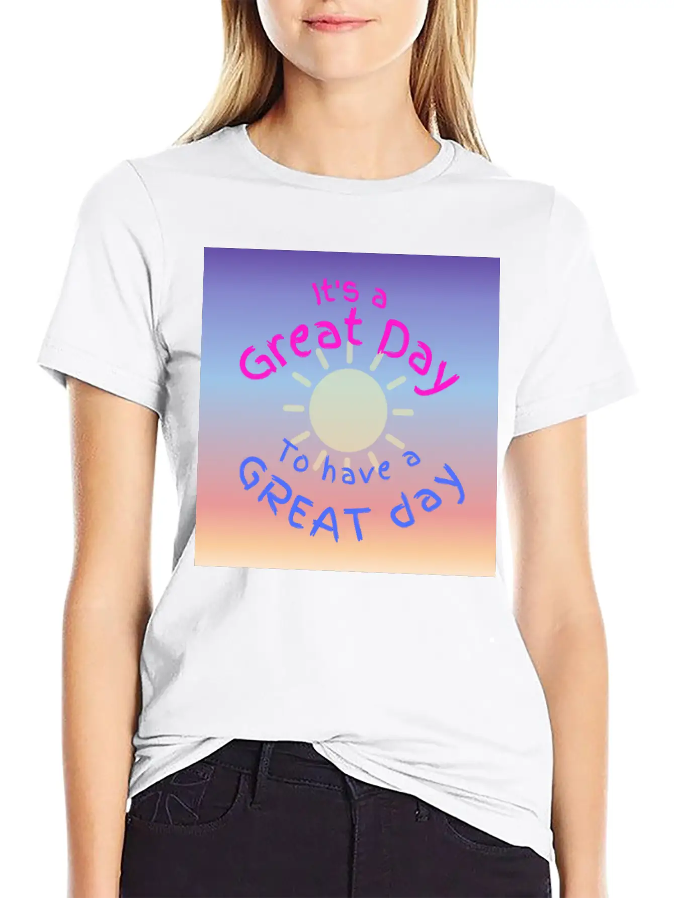 Great Day For A Great Day Breathable Soft Cotton T-Shirt – Timeless Casual Look