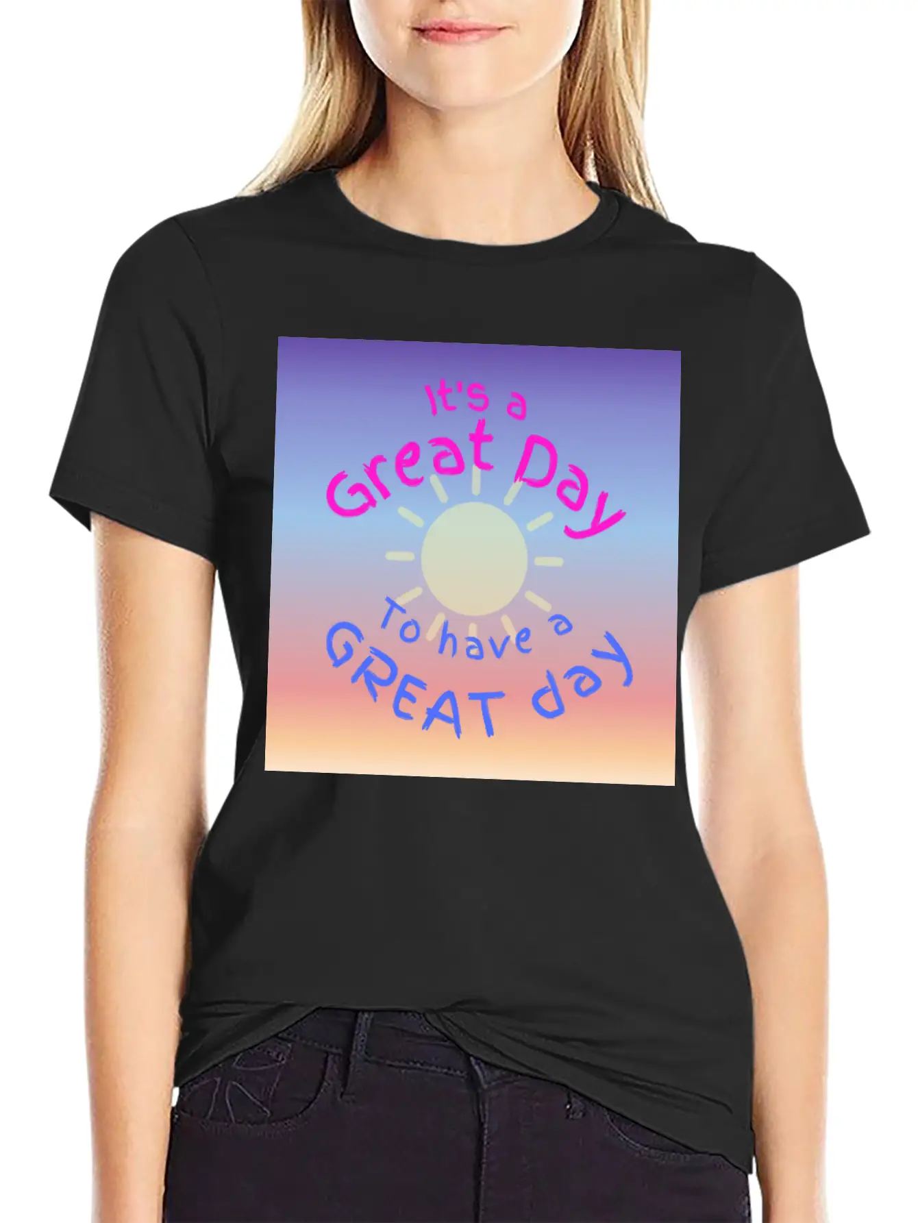 Great Day For A Great Day Breathable Soft Cotton T-Shirt – Timeless Casual Look