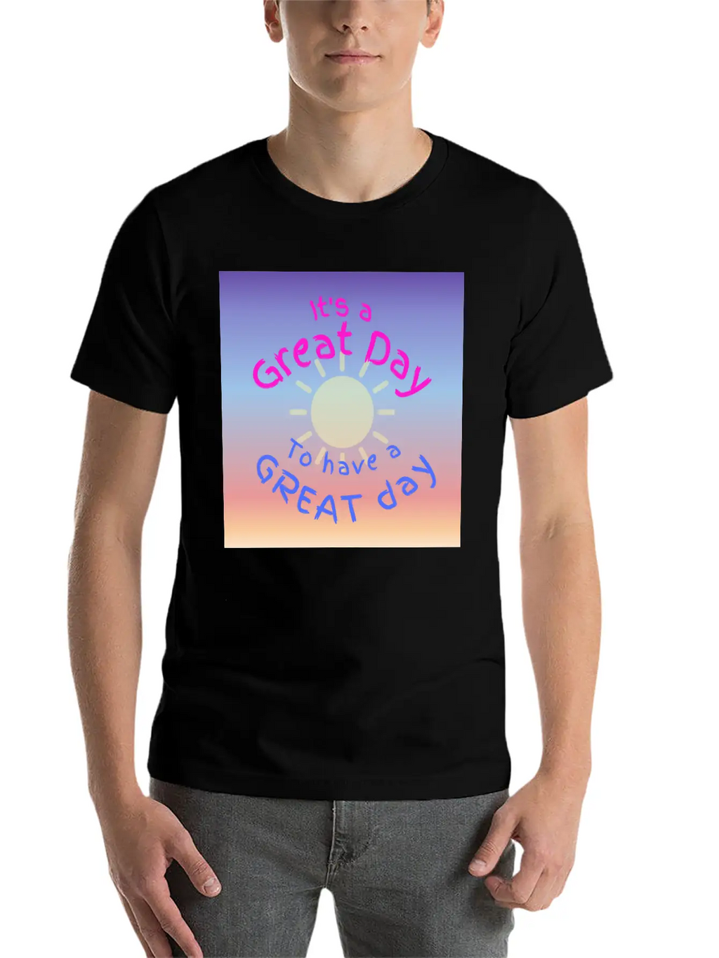 Great Day For A Great Day Breathable Soft Cotton T-Shirt – Timeless Casual Look