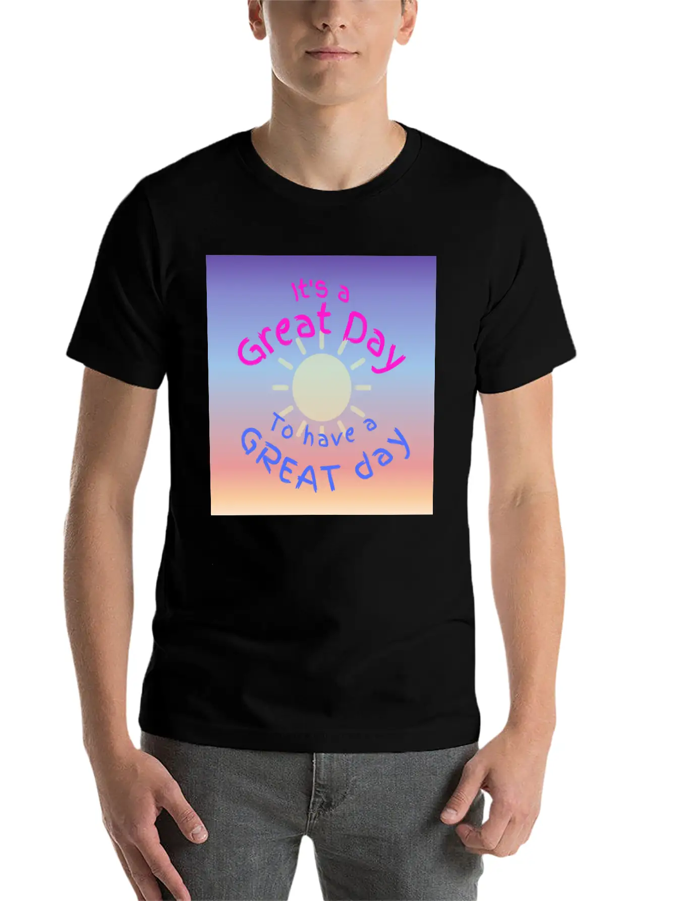 Great Day For A Great Day Breathable Soft Cotton T-Shirt – Timeless Casual Look