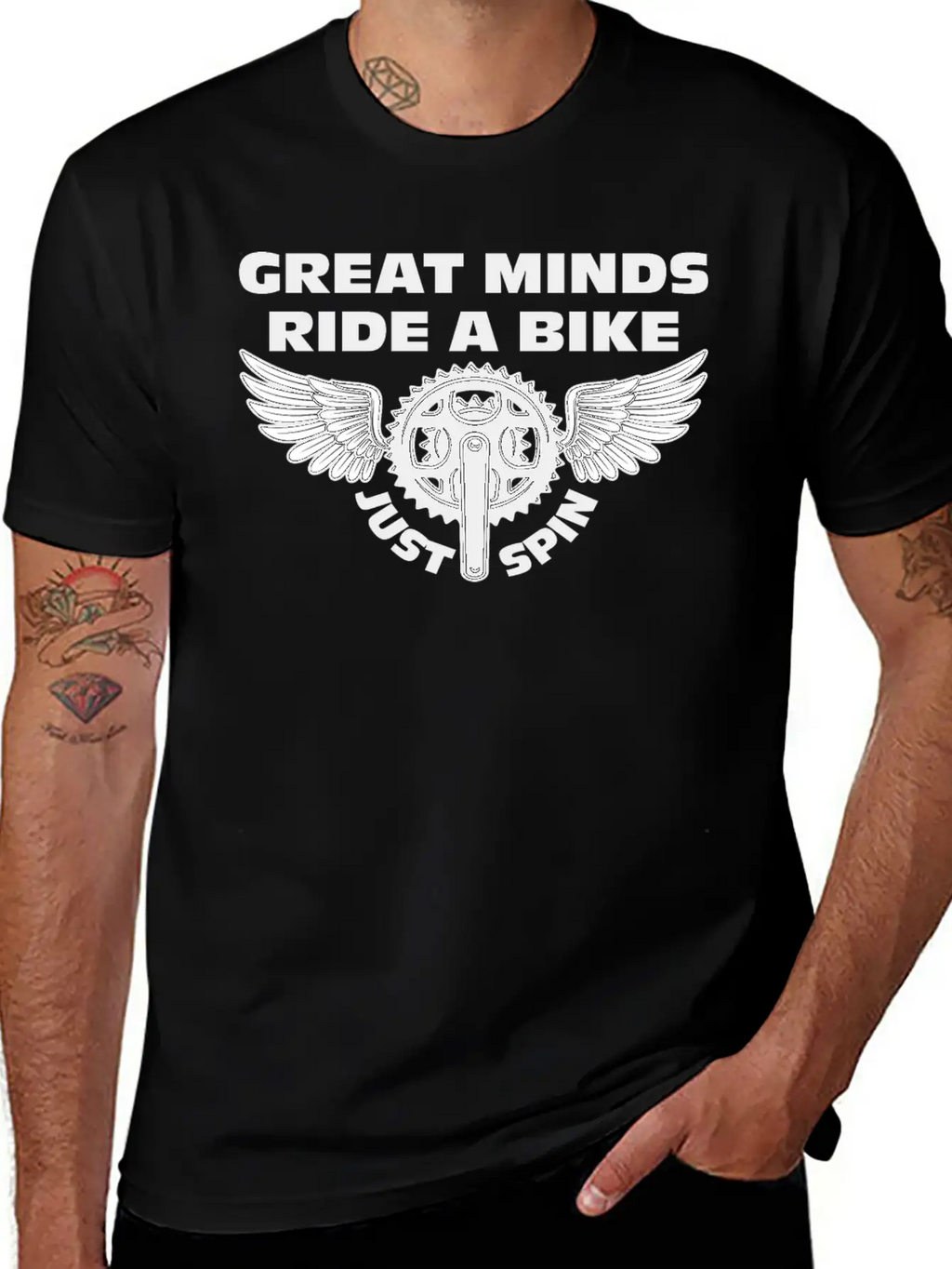 Great Minds Ride A Bike Essential Cotton Tee For Daily Outfits – Unisex Style