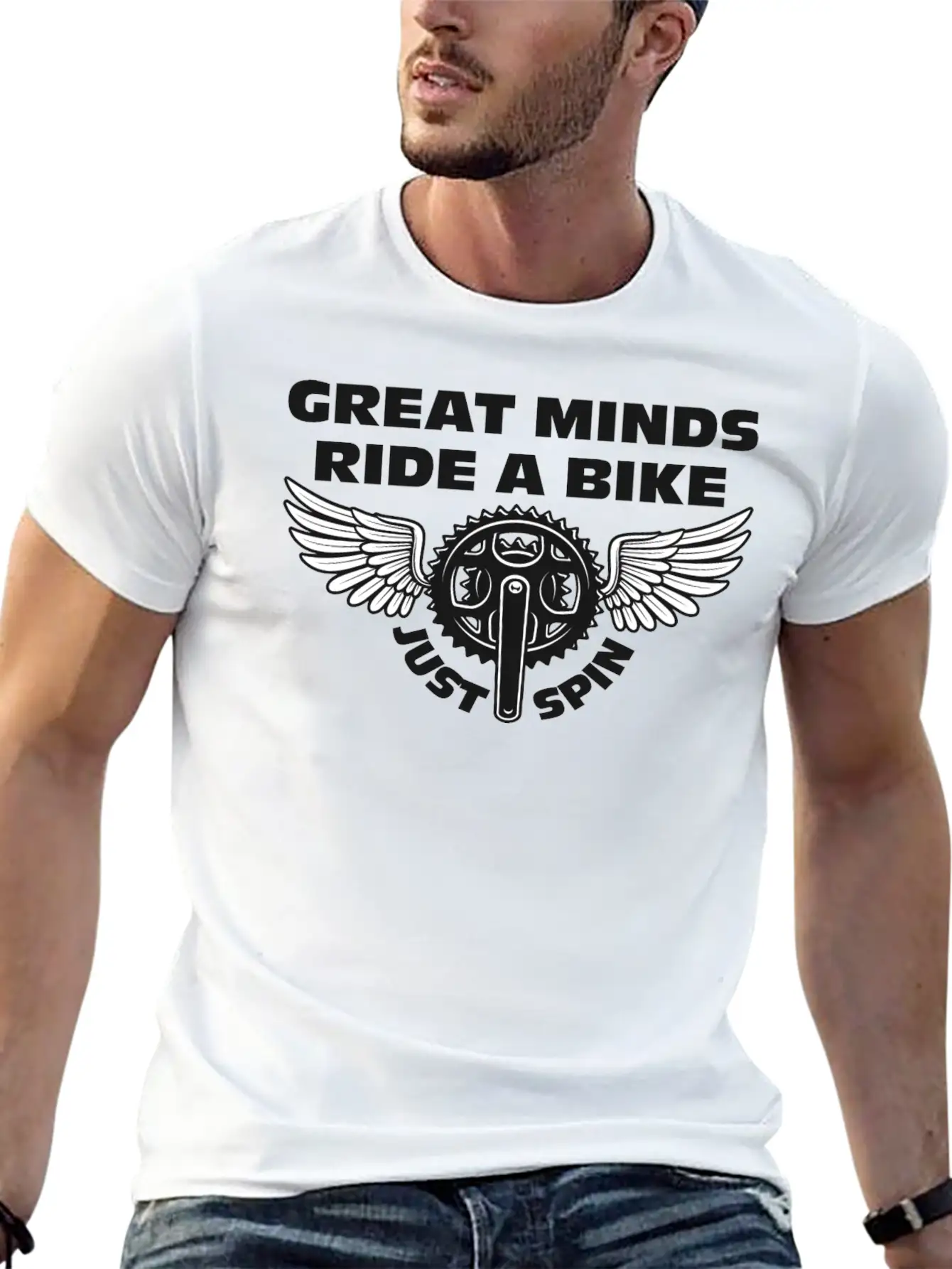 Great Minds Ride A Bike Essential Cotton Tee For Daily Outfits – Unisex Style