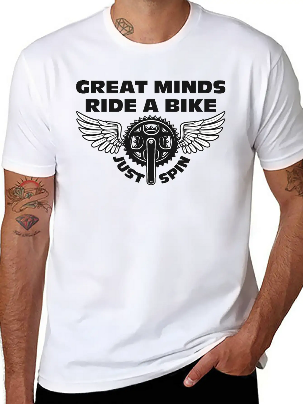 Great Minds Ride A Bike Essential Cotton Tee For Daily Outfits – Unisex Style