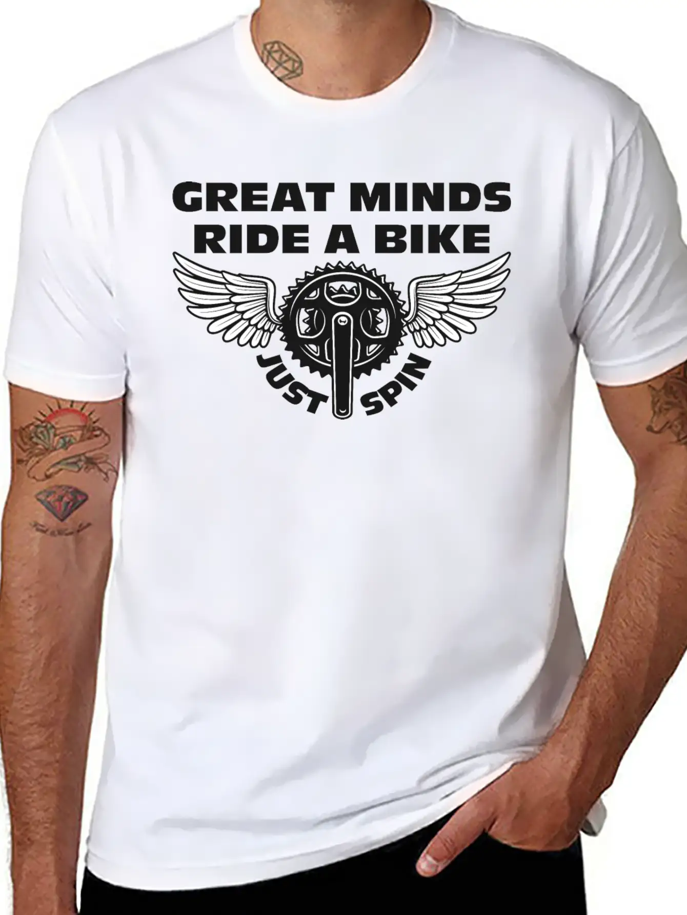 Great Minds Ride A Bike Essential Cotton Tee For Daily Outfits – Unisex Style