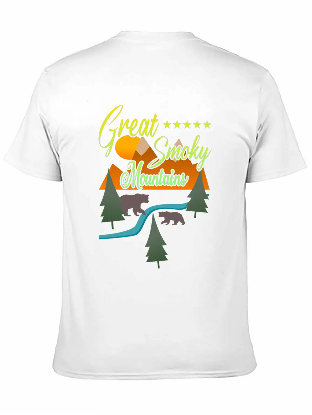 Great Smoky Mountains Bears Breathable Soft Cotton T-Shirt – Timeless Casual Look