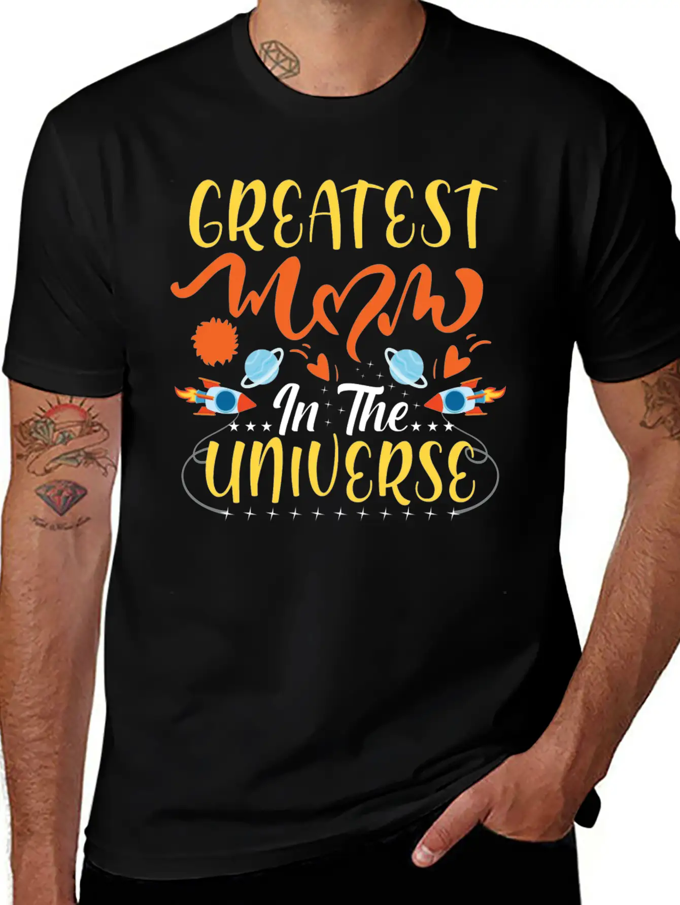 Greatest Mom In The Universe Unisex Short Sleeve Soft Cotton T-Shirt – Casual Everyday Wear