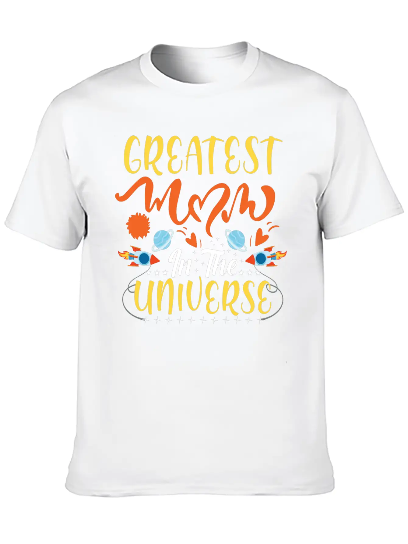 Greatest Mom In The Universe Unisex Short Sleeve Soft Cotton T-Shirt – Casual Everyday Wear