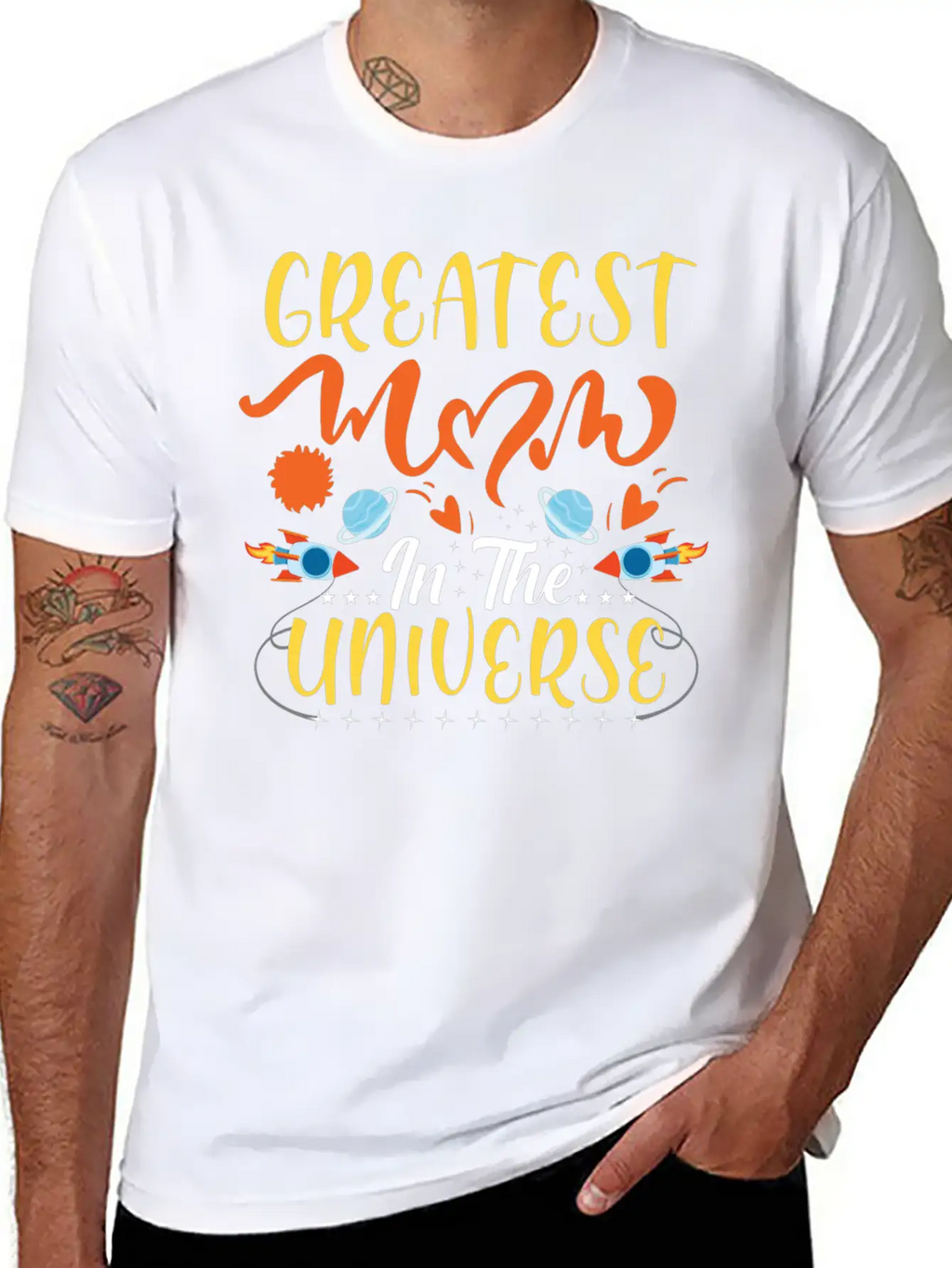 Greatest Mom In The Universe Unisex Short Sleeve Soft Cotton T-Shirt – Casual Everyday Wear